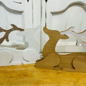 Beautiful Wooden 3D Set Of Deer (CHRISTMAS)